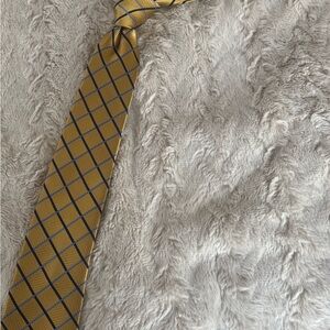 Jos. A. Bank Gold and Black Geometric Tie